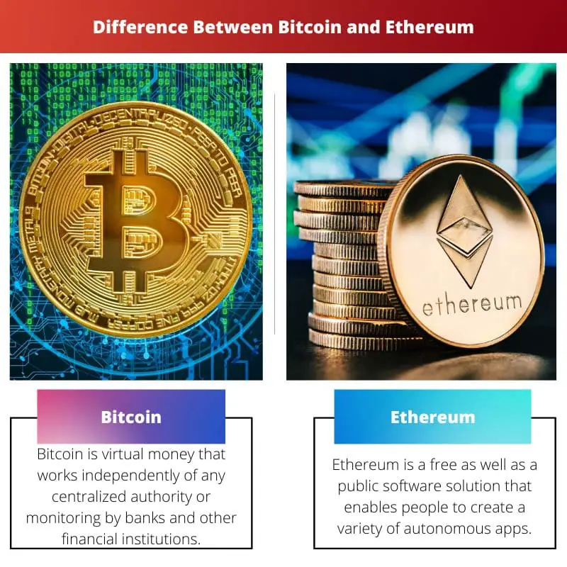 Difference Between Bitcoin and Ethereum