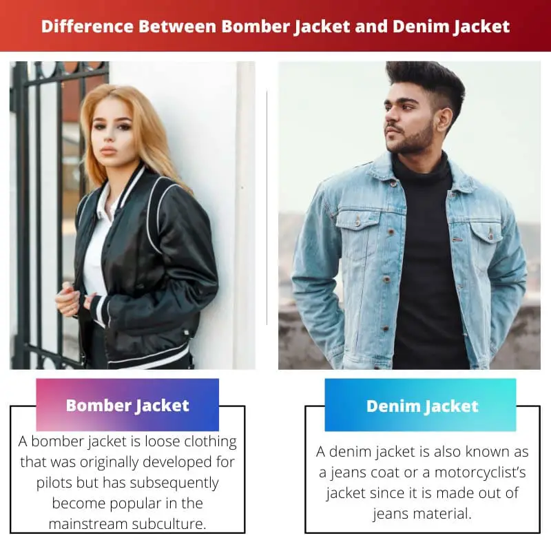 Difference Between Bomber Jacket and Denim Jacket