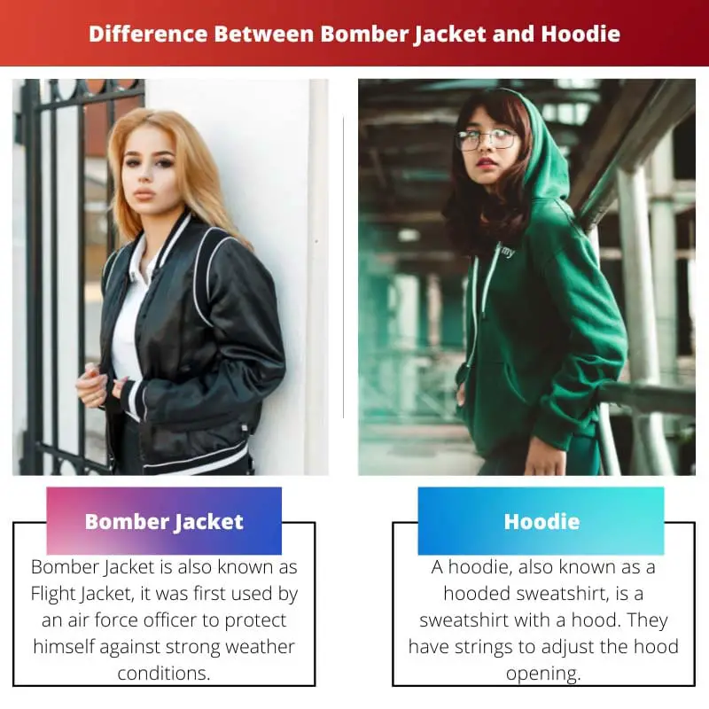 Difference Between Bomber Jacket and Hoodie