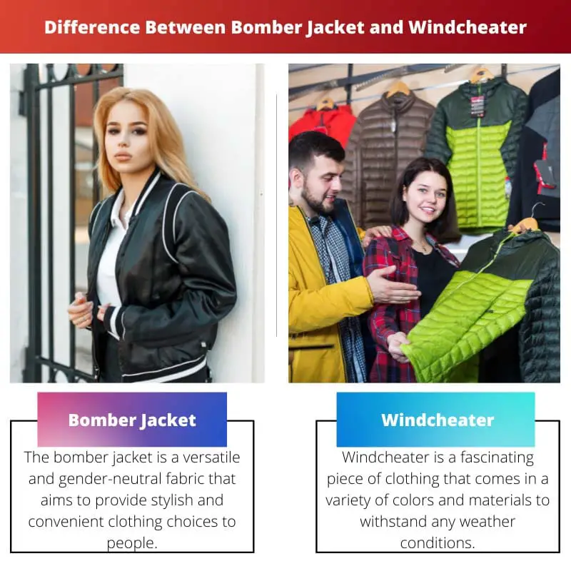 Difference Between Bomber Jacket and Windcheater
