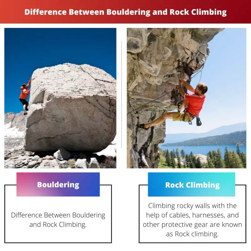 Difference Between Bouldering and Rock Climbing
