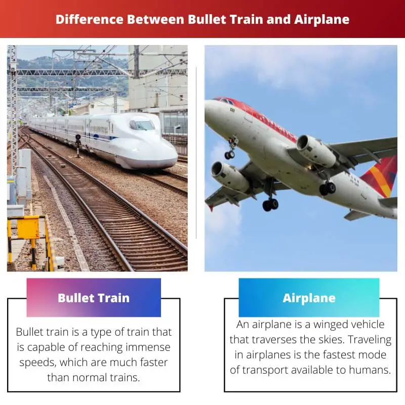 Difference Between Bullet Train and Airplane