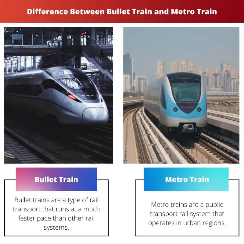 Difference Between Bullet Train and Metro Train