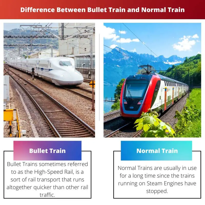 Difference Between Bullet Train and Normal Train