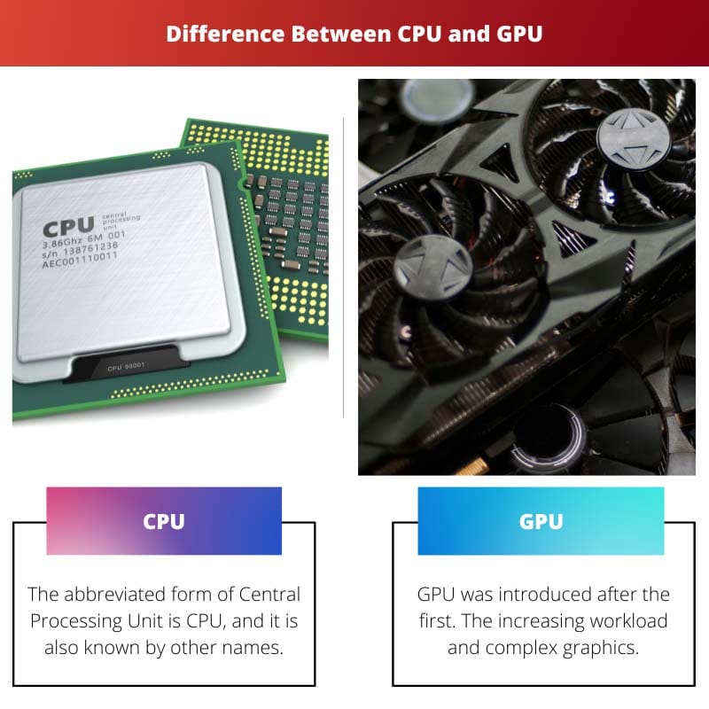 Difference Between CPU and GPU