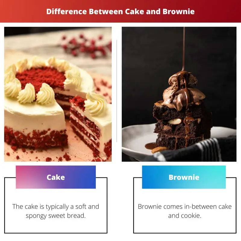 Difference Between Cake and Brownie