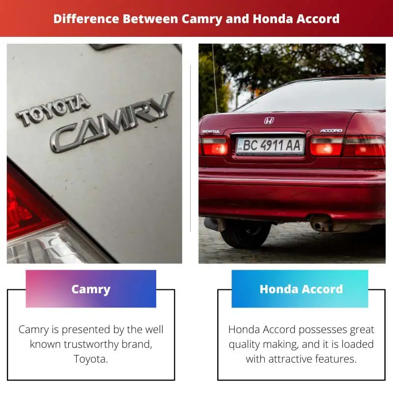Difference Between Camry and Honda Accord