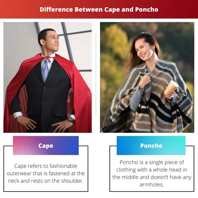 Difference Between Cape and Poncho