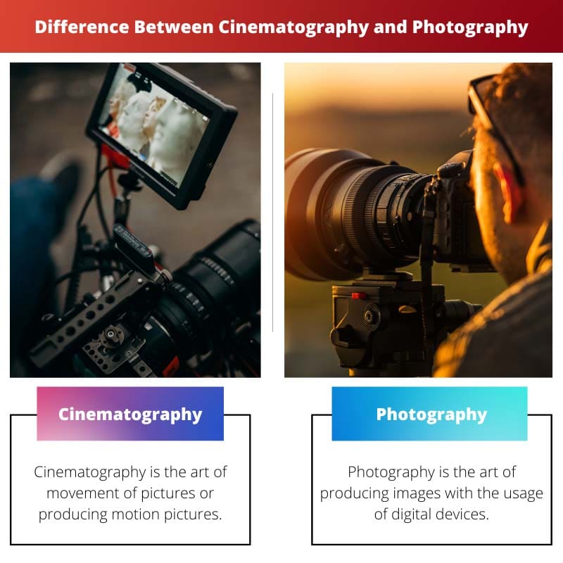 Difference Between Cinematography and Photography