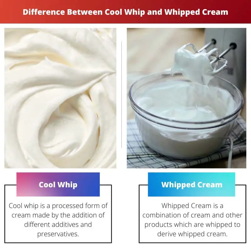Difference Between Cool Whip and Whipped Cream