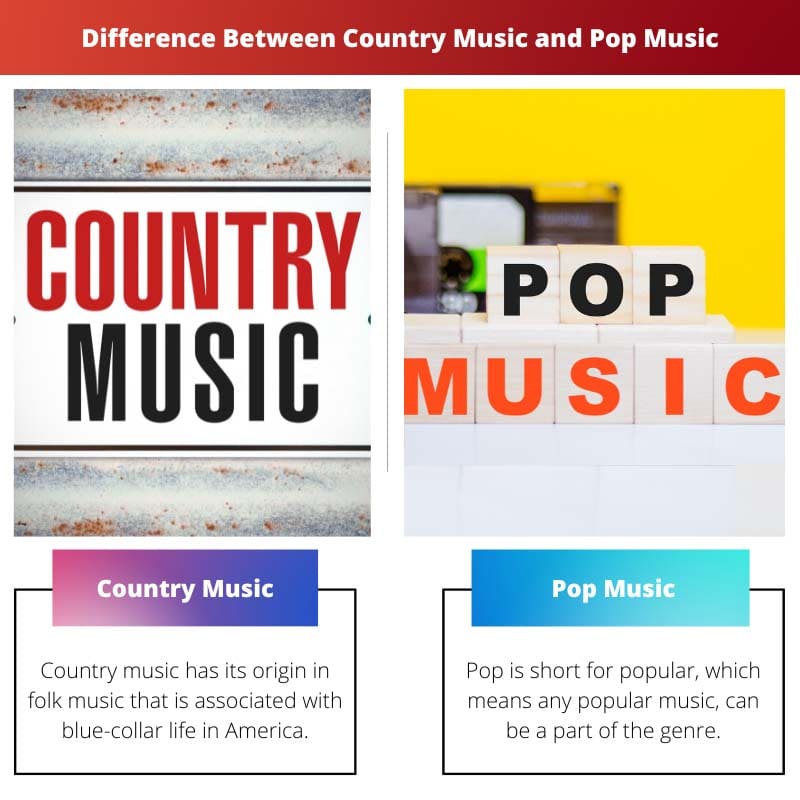 Difference Between Country Music and Pop Music