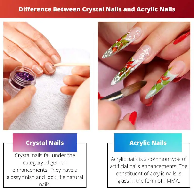 Difference Between Crystal Nails and Acrylic Nails