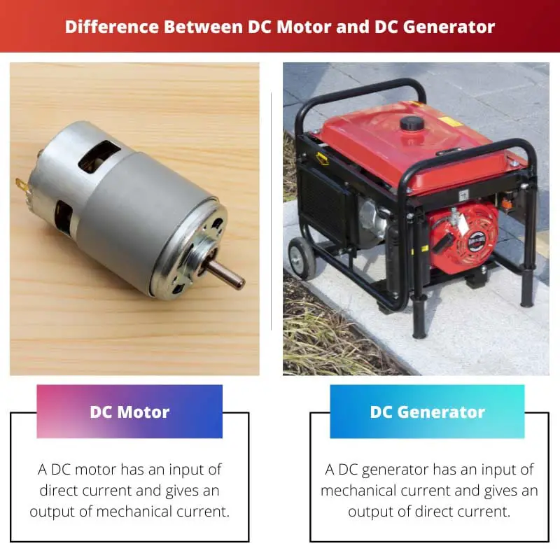 Difference Between DC Motor and DC Generator