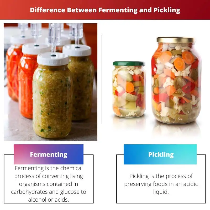 Difference Between Fermenting and Pickling