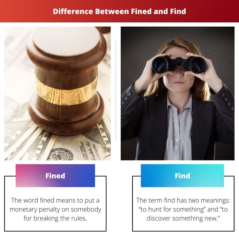 Difference Between Fined and Find