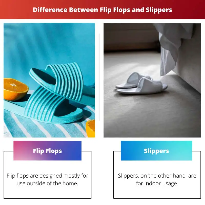 Difference Between Flip Flops and Slippers