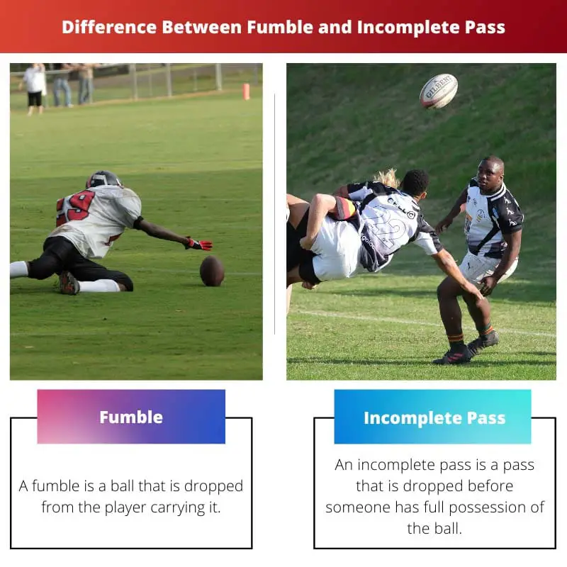 Difference Between Fumble and Incomplete Pass