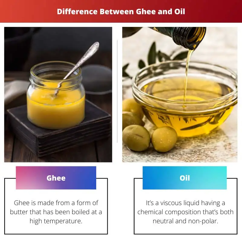 Difference Between Ghee and Oil