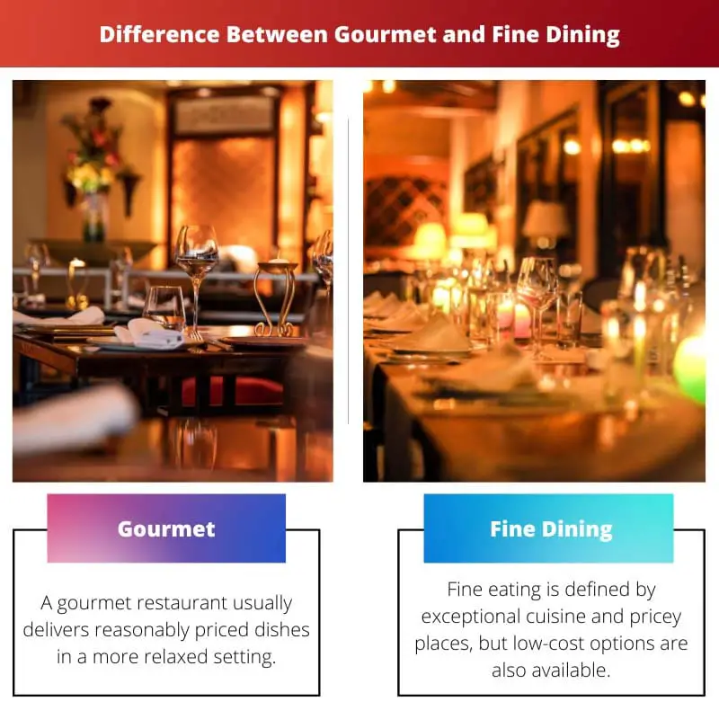 Difference Between Gourmet and Fine Dining