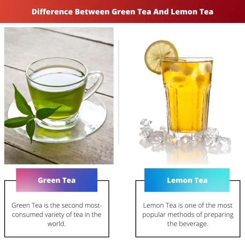 Difference Between Green Tea And Lemon Tea