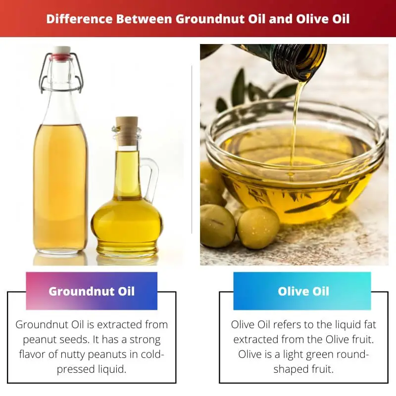 Difference Between Groundnut Oil and Olive Oil
