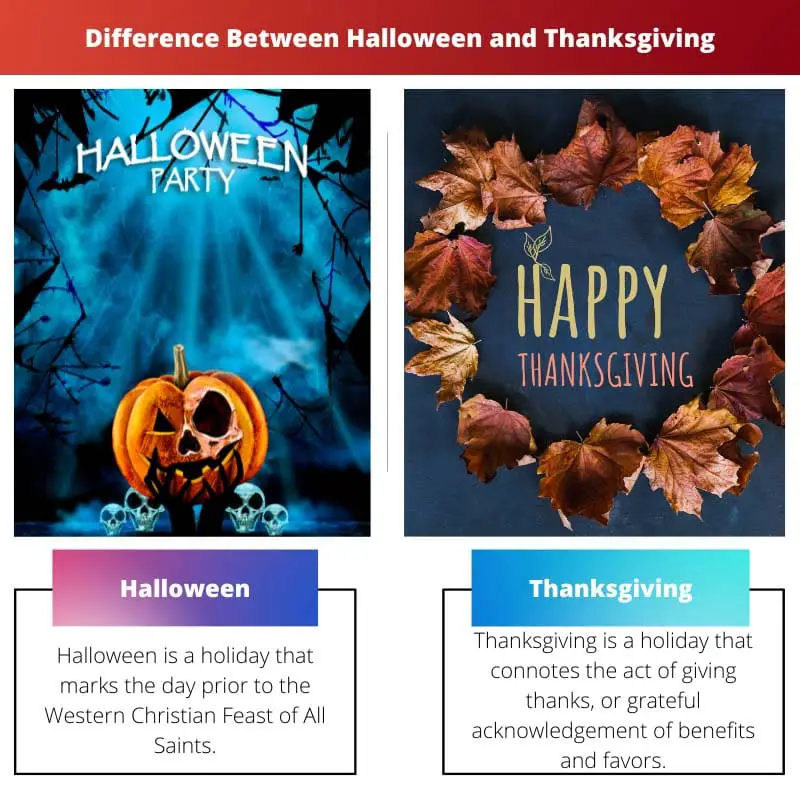 Difference Between Halloween and Thanksgiving