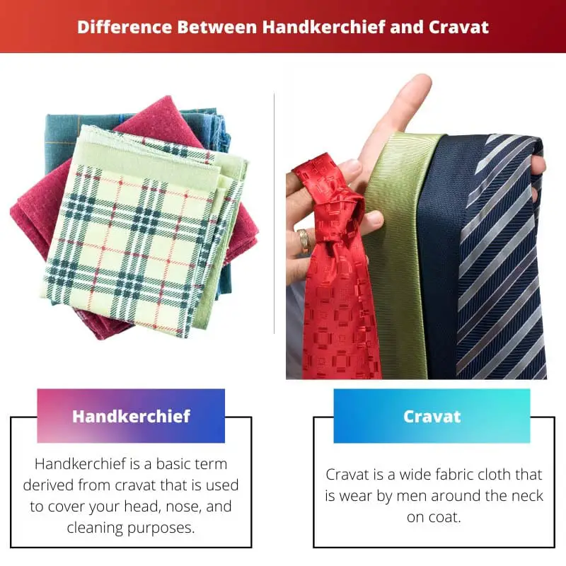 Difference Between Handkerchief and Cravat