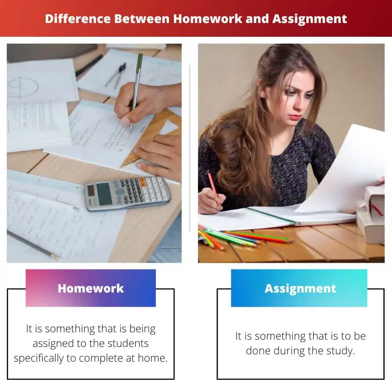 Difference Between Homework and Assignment