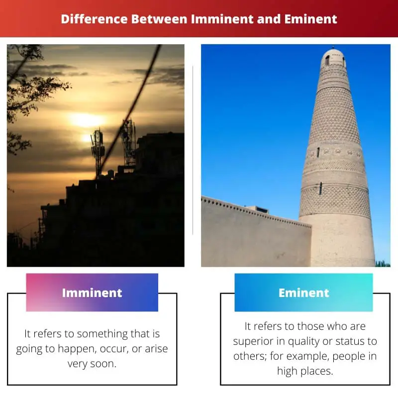 Difference Between Imminent and Eminent