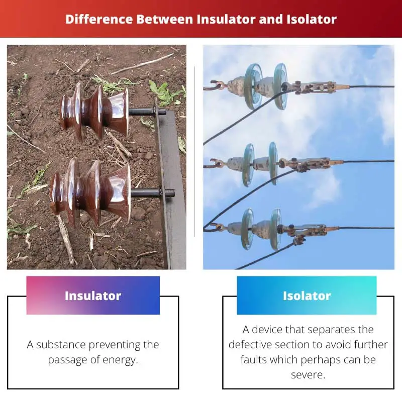 Difference Between Insulator and Isolator