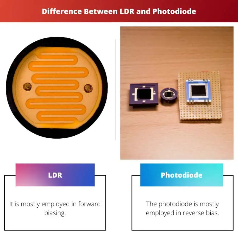 Difference Between LDR and Photodiode