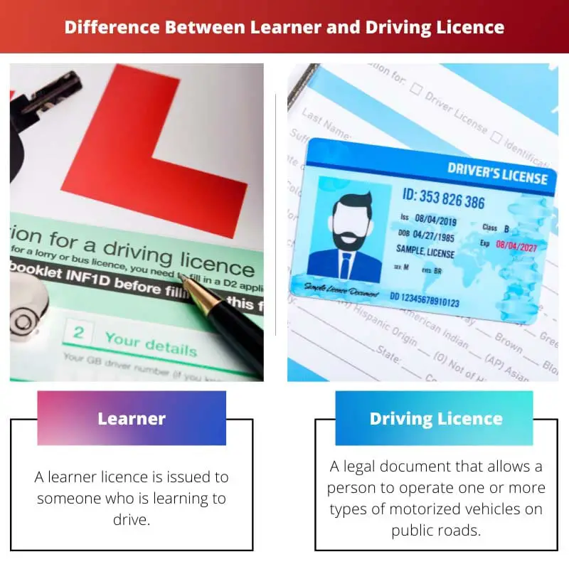 Difference Between Learner and Driving Licence