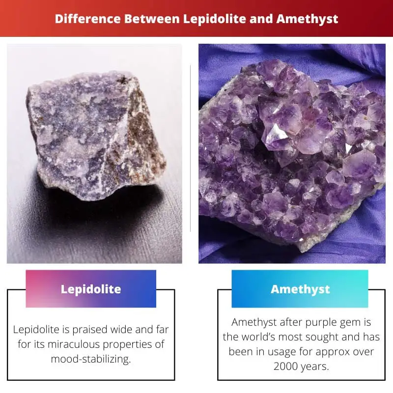 Difference Between Lepidolite and Amethyst