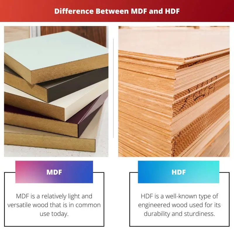Difference Between MDF and HDF
