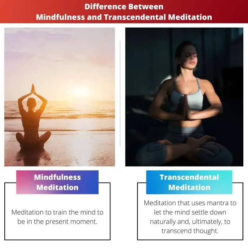Difference Between Mindfulness and Transcendental Meditation