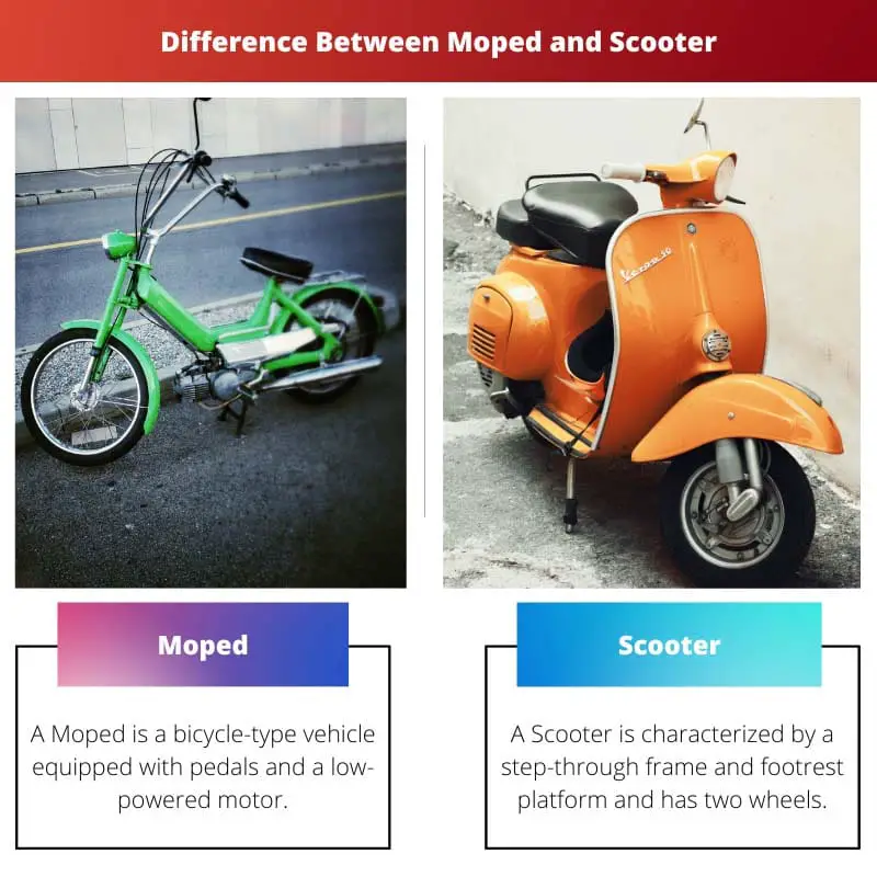 Difference Between Moped and Scooter