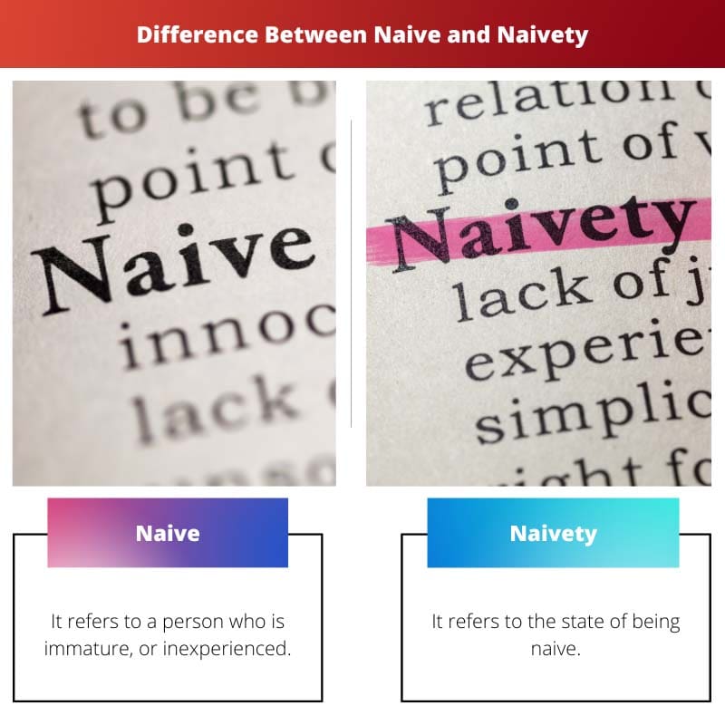Difference Between Naive and Naivety