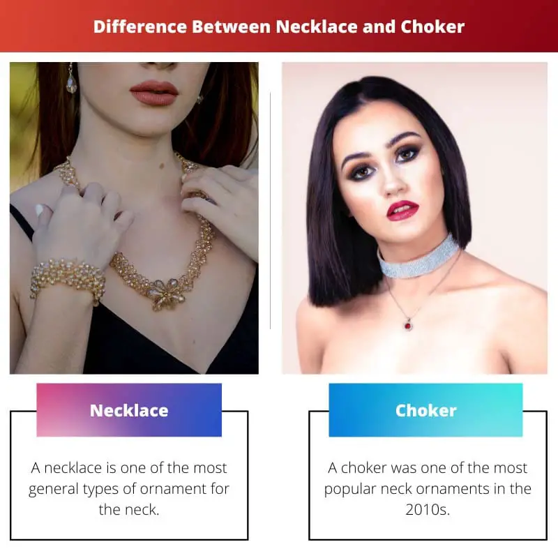 Difference Between Necklace and Choker