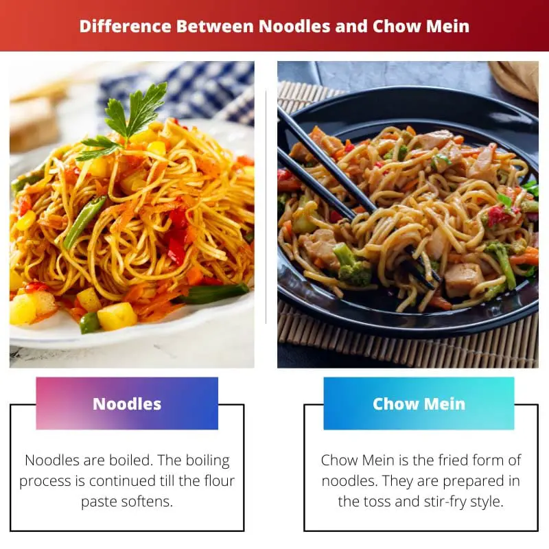 Difference Between Noodles and Chow Mein