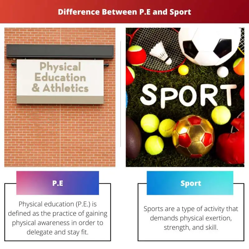 Difference Between P.E and Sport