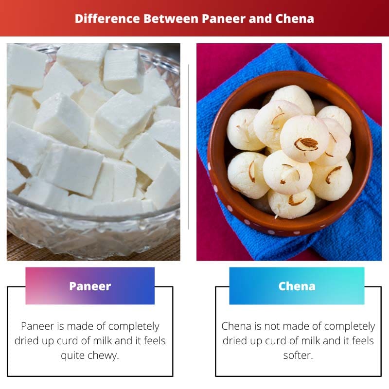 Difference Between Paneer and Chena