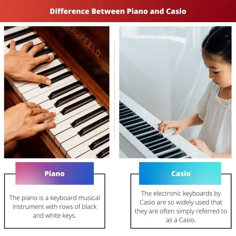 Difference Between Piano and Casio