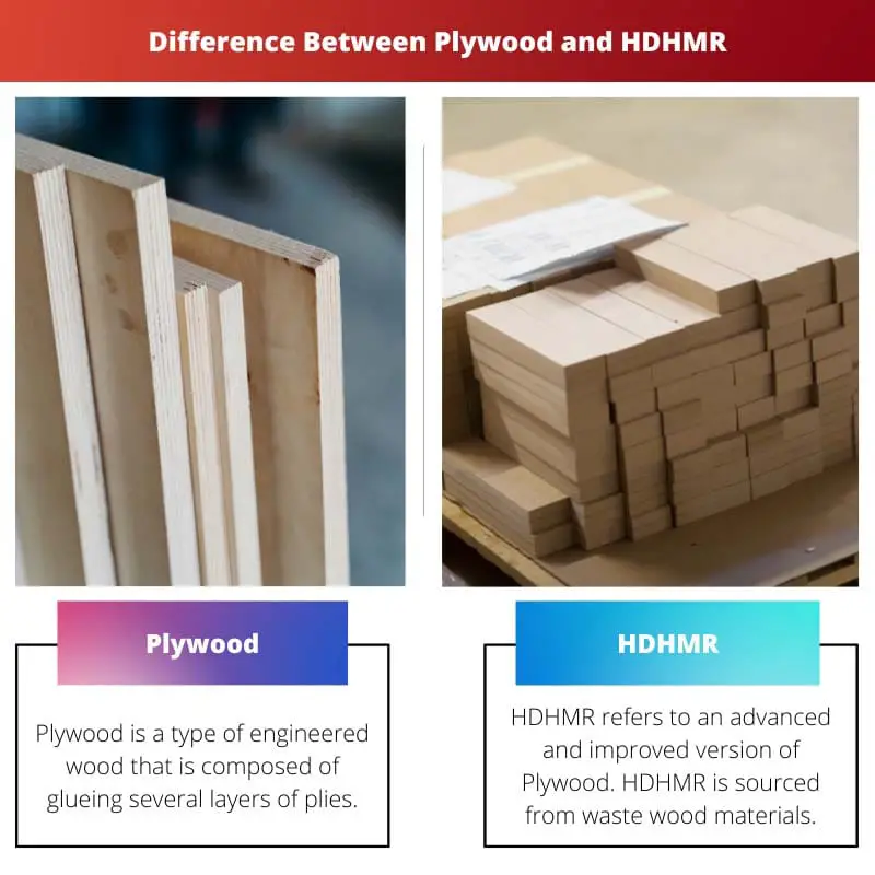 Difference Between Plywood and HDHMR