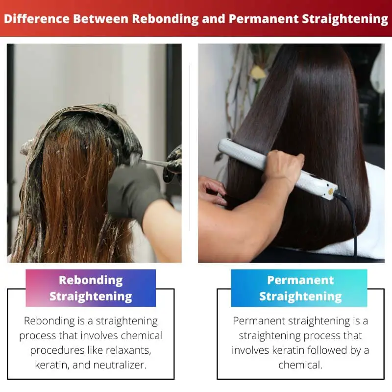 Difference Between Rebonding and Permanent Straightening