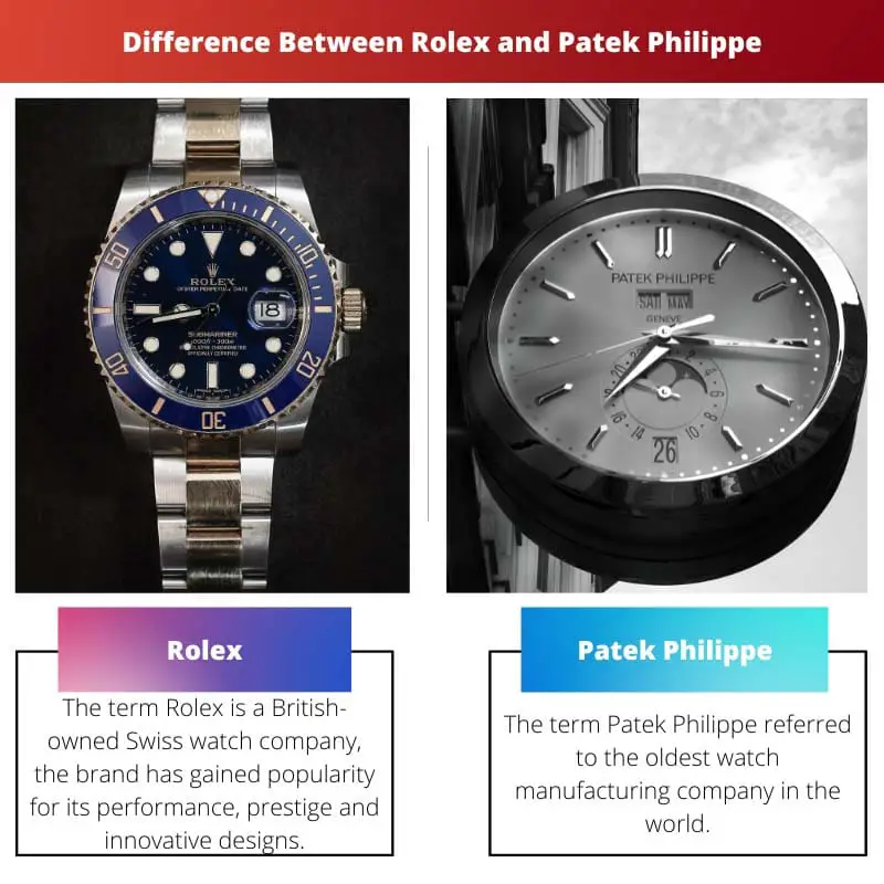 Difference Between Rolex and Patek Philippe