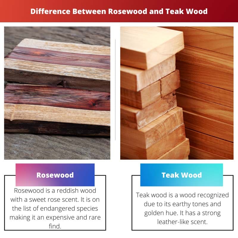 Difference Between Rosewood and Teak Wood