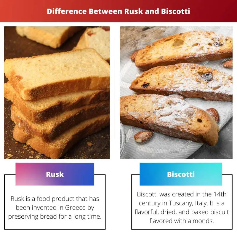 Difference Between Rusk and Biscotti