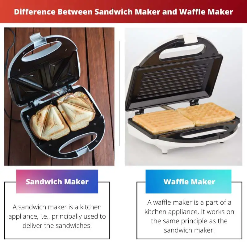 Difference Between Sandwich Maker and Waffle Maker