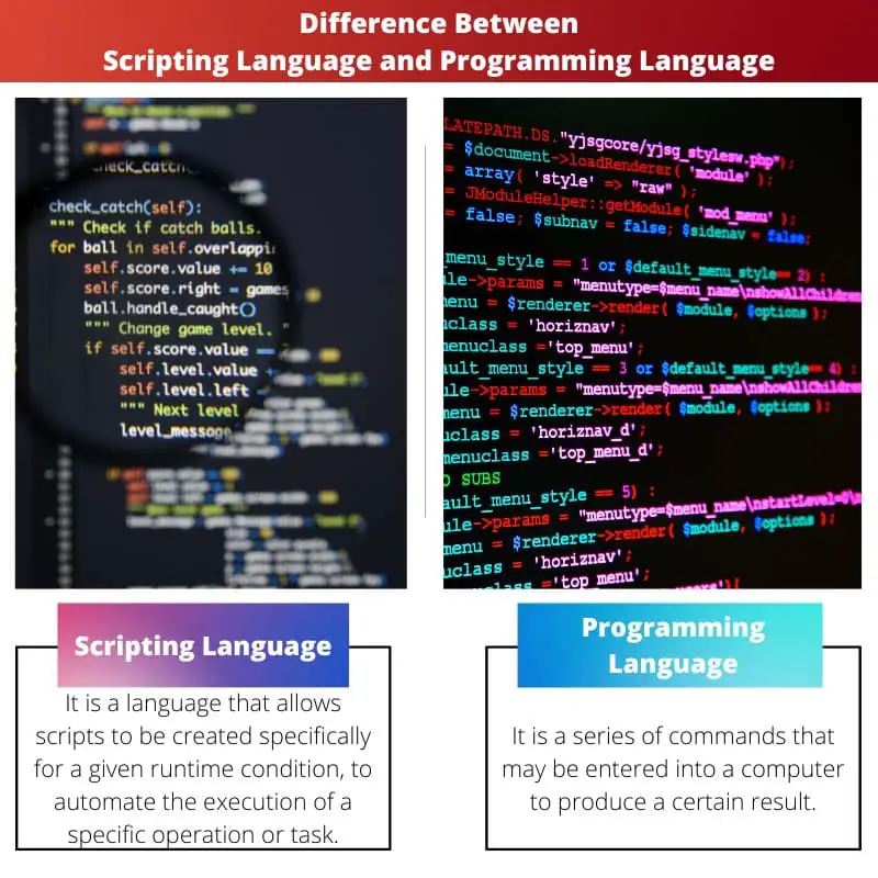 Difference Between Scripting Language and Programming Language