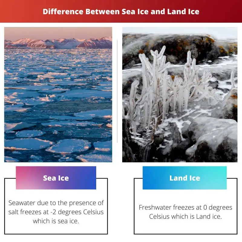 Difference Between Sea Ice and Land Ice
